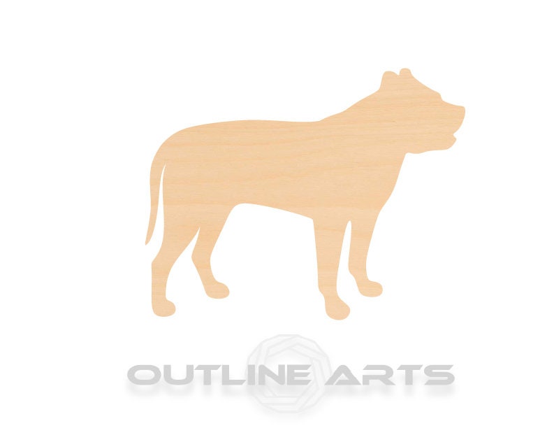 Unfinished Wooden Pit Bull Shape | Craft Supply **Bulk Pricing Available** SHIPS FAST*thicknesses are NOMINAL*