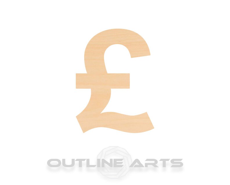 Unfinished Wooden Pound Symbol Currency Shape | Craft Supply **Bulk Pricing Available** SHIPS FAST*thicknesses are NOMINAL*
