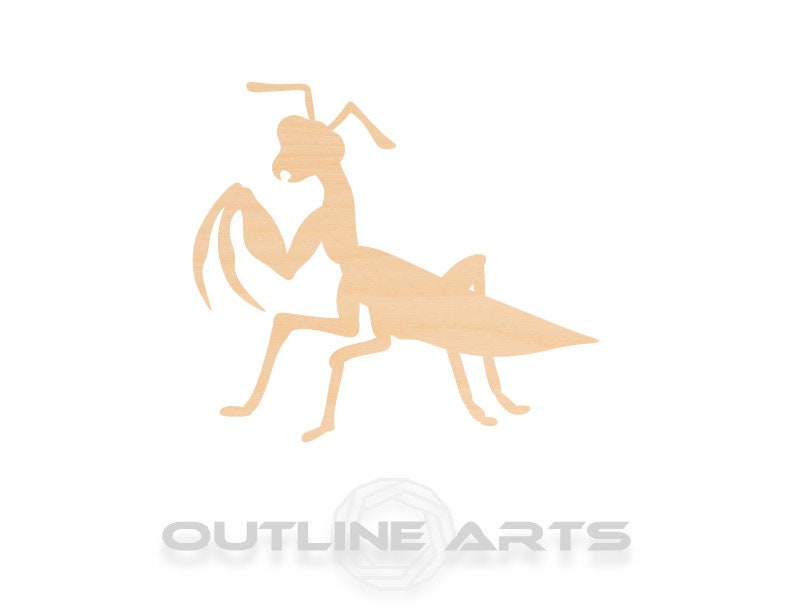 Unfinished Wooden Praying Mantis Shape | Craft Supply **Bulk Pricing Available** SHIPS FAST*thicknesses are NOMINAL*