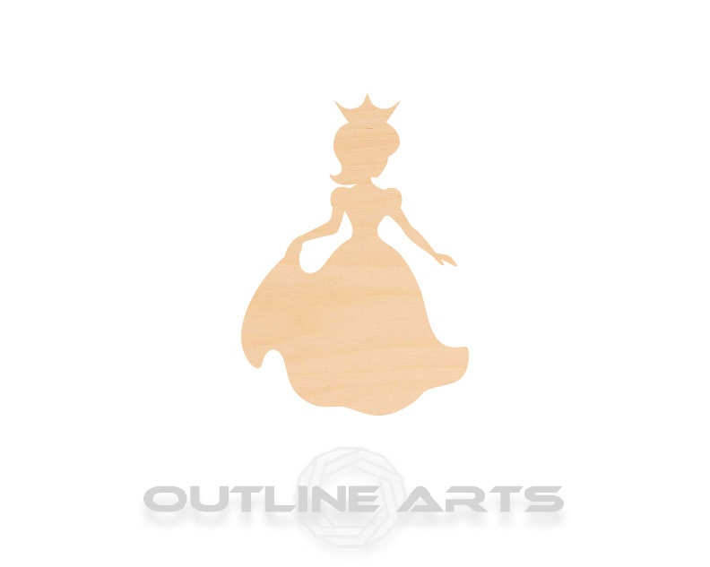 Unfinished Wooden Princess Shape | Craft Supply **Bulk Pricing Available** SHIPS FAST*thicknesses are NOMINAL*