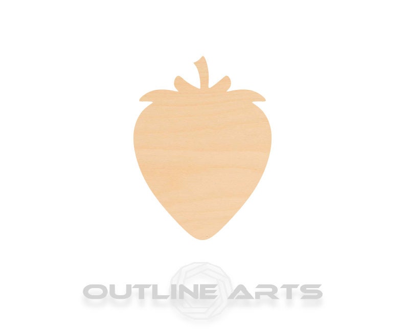 Unfinished Wooden Strawberry Shape | Craft Supply **Bulk Pricing Available** SHIPS FAST*thicknesses are NOMINAL*