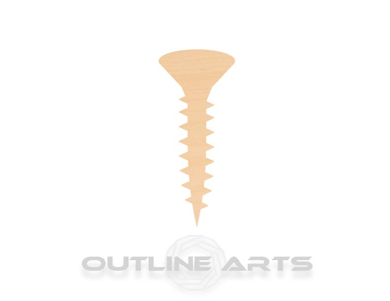 Unfinished Wooden Screw Shape | Craft Supply **Bulk Pricing Available** SHIPS FAST*thicknesses are NOMINAL*