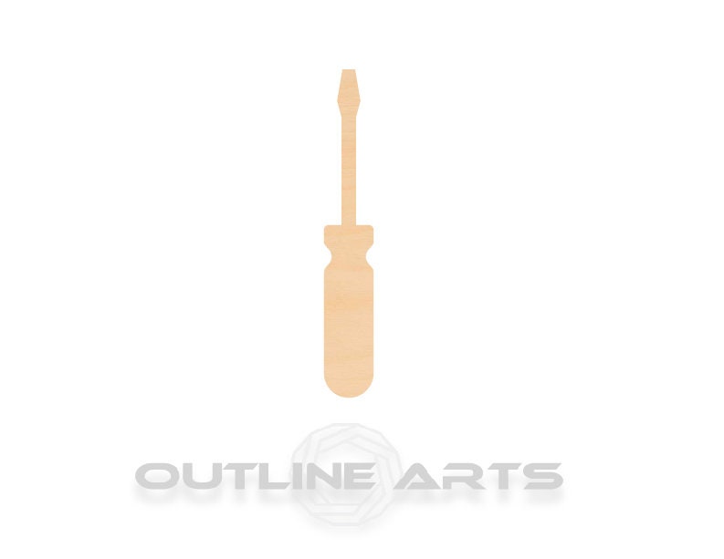 Unfinished Wooden Screwdriver Shape | Craft Supply **Bulk Pricing Available** SHIPS FAST*thicknesses are NOMINAL*