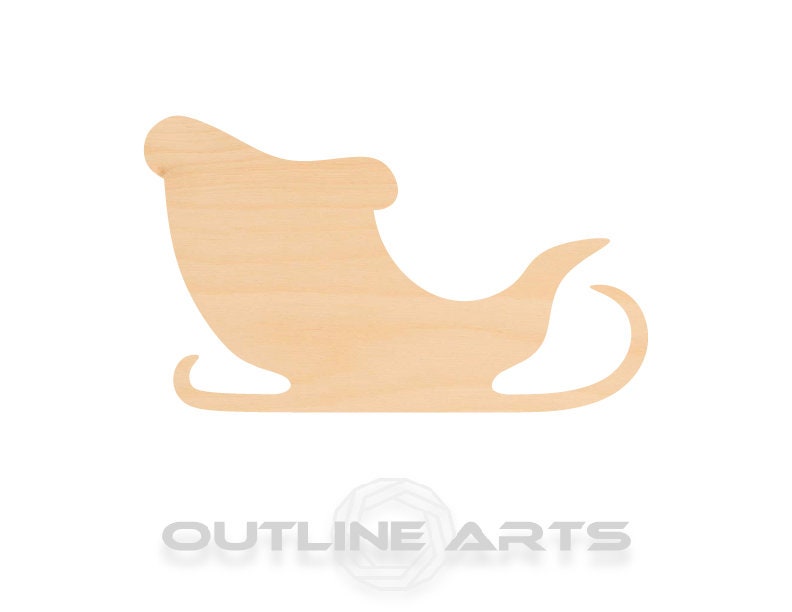 Unfinished Wooden Santa Sled Shape | Craft Supply **Bulk Pricing Available** SHIPS FAST*thicknesses are NOMINAL*