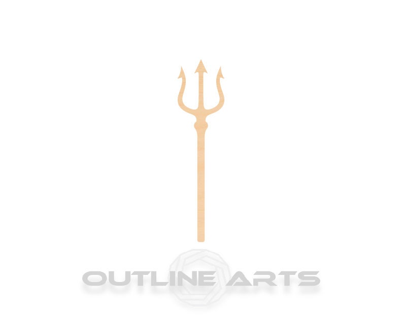 Unfinished Wooden Trident Shape | Craft Supply **Bulk Pricing Available** SHIPS FAST*thicknesses are NOMINAL*