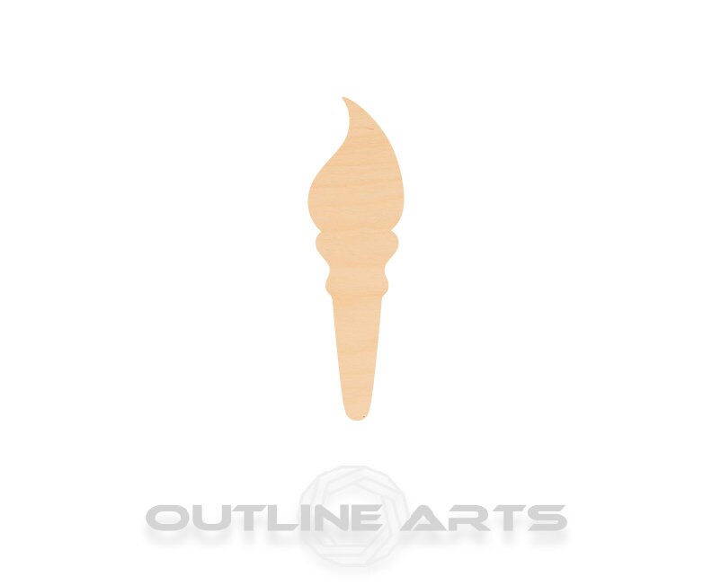 Unfinished Wooden Torch Shape | Craft Supply **Bulk Pricing Available** SHIPS FAST*thicknesses are NOMINAL*