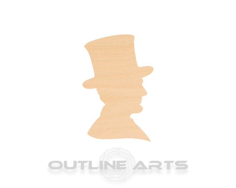 Unfinished Wooden Abraham Lincoln Shape | Craft Supply **Bulk Pricing Available** SHIPS FAST*thicknesses are NOMINAL*