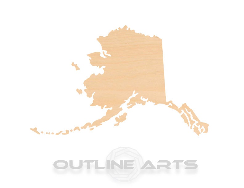 Unfinished Wooden Alaska Shape | Craft Supply **Bulk Pricing Available** SHIPS FAST*thicknesses are NOMINAL*