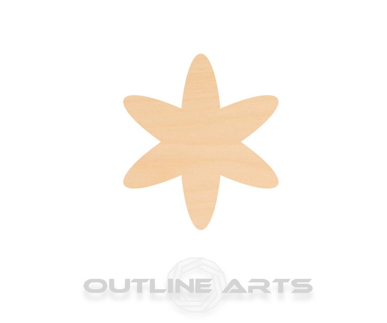 Unfinished Wooden Asterisk Shape | Craft Supply **Bulk Pricing Available** SHIPS FAST*thicknesses are NOMINAL*