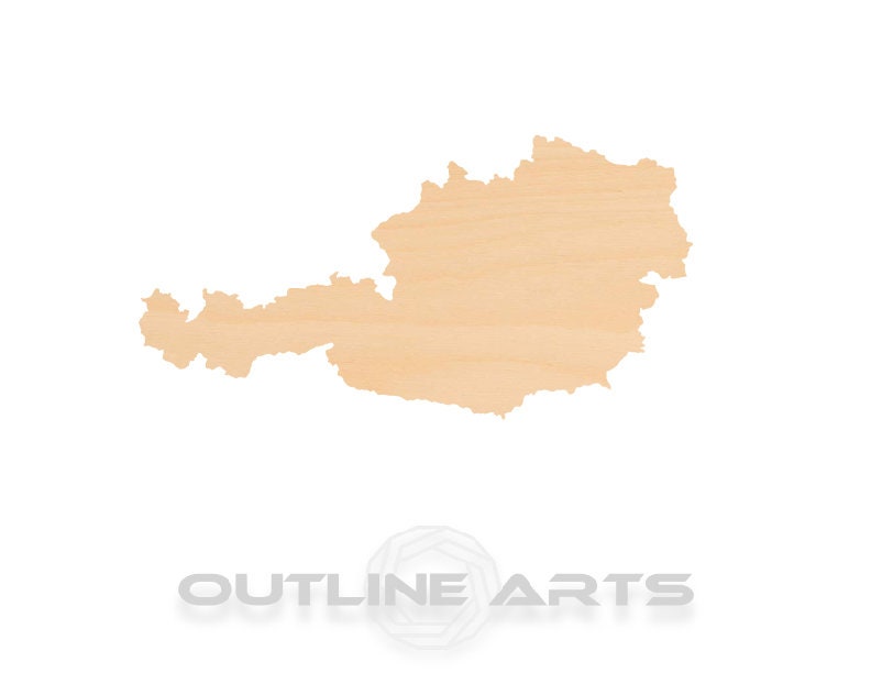 Unfinished Wooden Austria Shape | Craft Supply **Bulk Pricing Available** SHIPS FAST*thicknesses are NOMINAL*