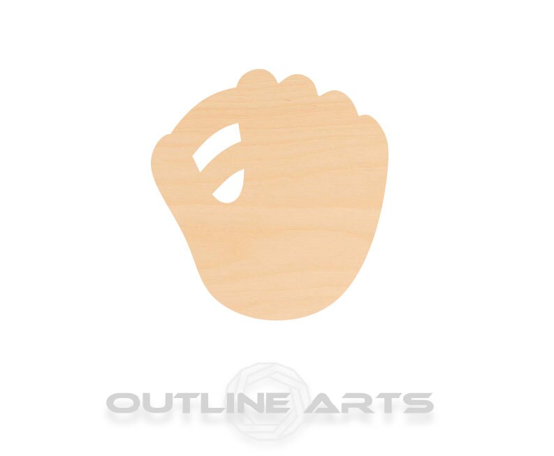 Unfinished Wooden Baseball Glove Shape | Craft Supply **Bulk Pricing Available** SHIPS FAST*thicknesses are NOMINAL*
