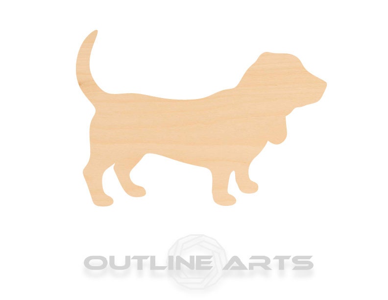 Unfinished Wooden Basset Hound Shape | Craft Supply **Bulk Pricing Available** SHIPS FAST*thicknesses are NOMINAL*