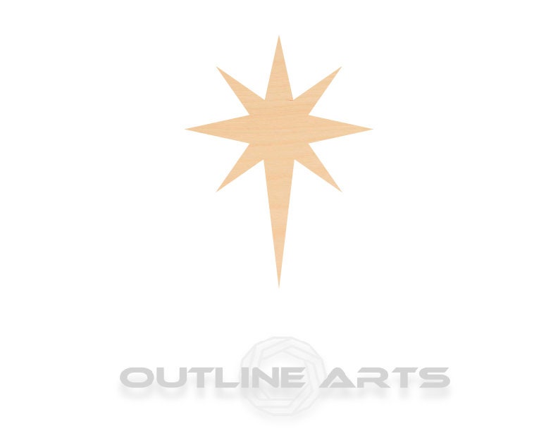 Unfinished Wooden Bethlehem Star Shape | Craft Supply **Bulk Pricing Available** SHIPS FAST*thicknesses are NOMINAL*