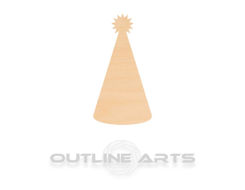 Unfinished Wooden Birthday Hat Shape | Craft Supply **Bulk Pricing Available** SHIPS FAST*thicknesses are NOMINAL*