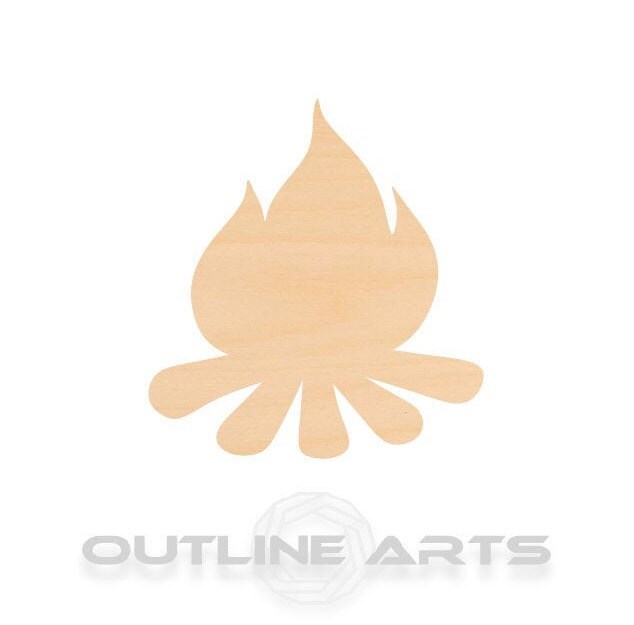 Unfinished Wooden Campfire Shape | Craft Supply **Bulk Pricing Available** SHIPS FAST*thicknesses are NOMINAL*