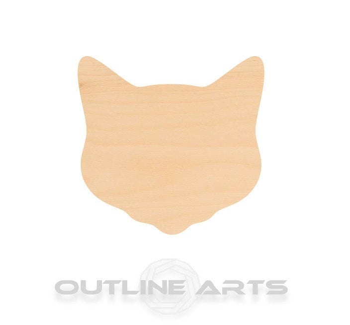 Unfinished Wooden Cat Head Shape | Craft Supply **Bulk Pricing Available** SHIPS FAST*thicknesses are NOMINAL*