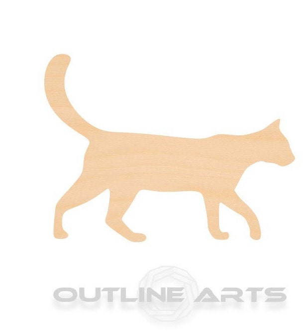 Unfinished Wooden Cat Shape | Craft Supply **Bulk Pricing Available** SHIPS FAST*thicknesses are NOMINAL*