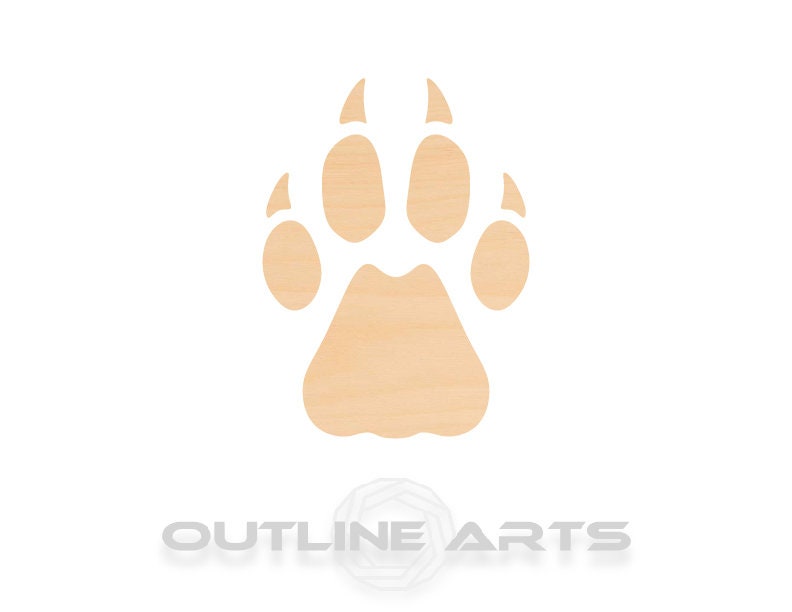 Unfinished Wooden Cheetah Paw Print Shape | Craft Supply **Bulk Pricing Available** SHIPS FAST*thicknesses are NOMINAL*
