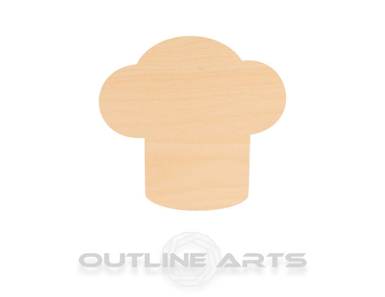 Unfinished Wooden Chef Hat Shape | Craft Supply **Bulk Pricing Available** SHIPS FAST*thicknesses are NOMINAL*