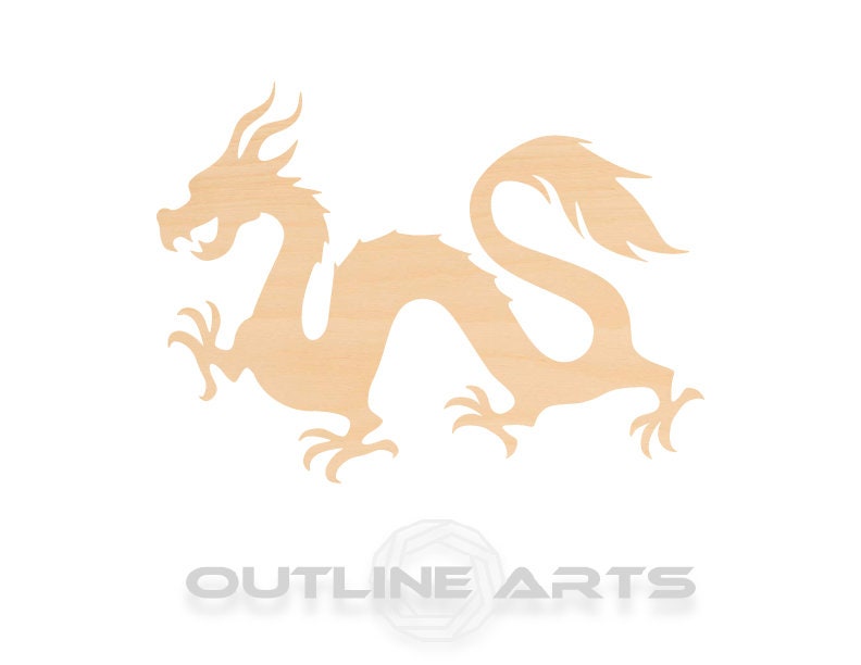 Unfinished Wooden Chinese Dragon Shape | Craft Supply **Bulk Pricing Available** SHIPS FAST*thicknesses are NOMINAL*