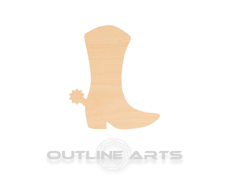 Unfinished Wooden Cowboy Boot Shape | Craft Supply **Bulk Pricing Available** SHIPS FAST*thicknesses are NOMINAL*