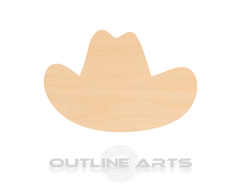 Unfinished Wooden Cowboy Hat Shape | Craft Supply **Bulk Pricing Available** SHIPS FAST*thicknesses are NOMINAL*