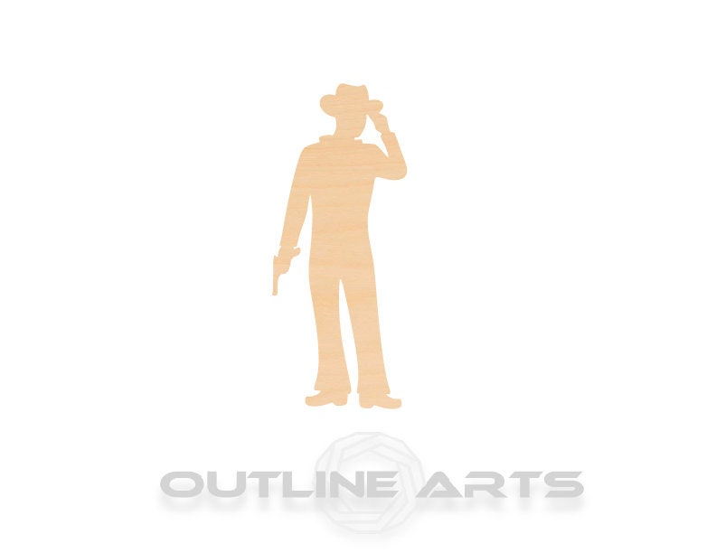 Unfinished Wooden Cowboy Shape | Craft Supply **Bulk Pricing Available** SHIPS FAST*thicknesses are NOMINAL*