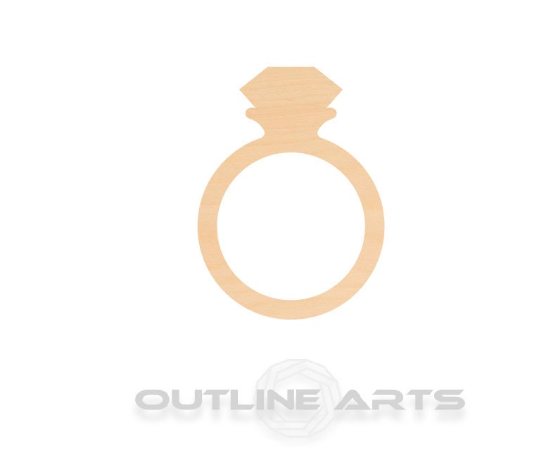 Unfinished Wooden Diamond Ring Shape | Craft Supply **Bulk Pricing Available** SHIPS FAST*thicknesses are NOMINAL*