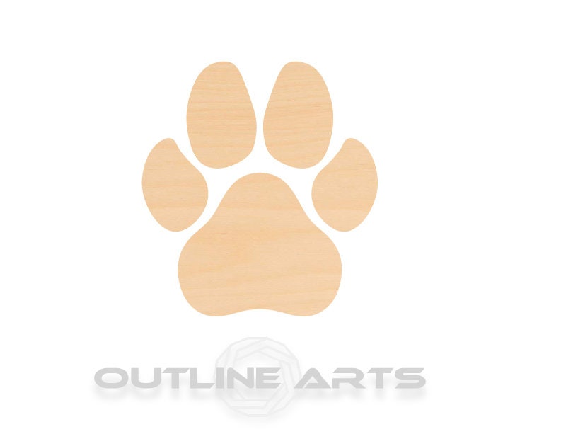 Unfinished Wooden Dog Paw Print Shape | Craft Supply **Bulk Pricing Available** SHIPS FAST*thicknesses are NOMINAL*