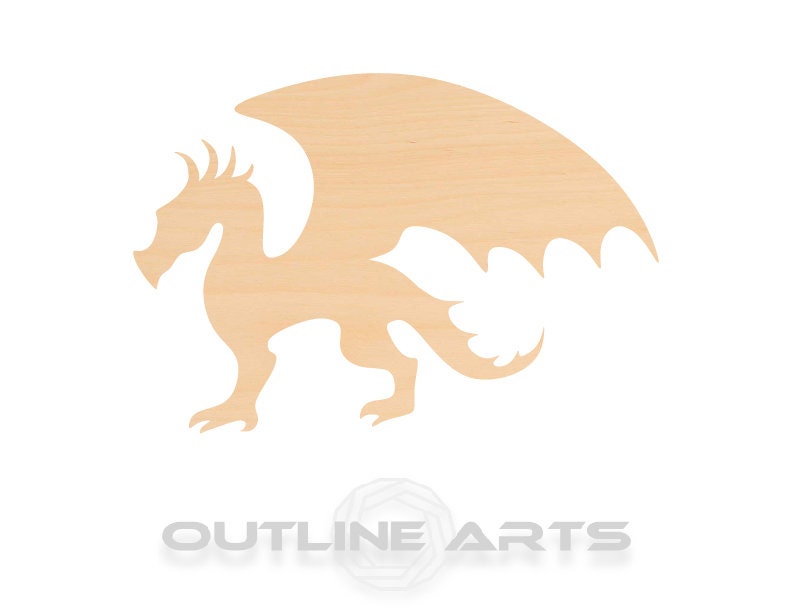 Unfinished Wooden Dragon 2 Shape | Craft Supply **Bulk Pricing Available** SHIPS FAST*thicknesses are NOMINAL*