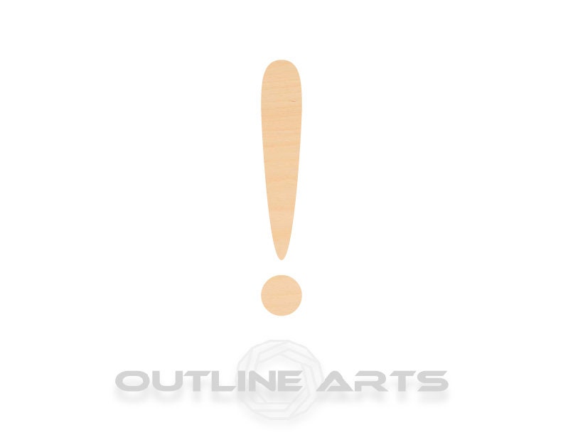 Unfinished Wooden Exclamation Point Shape | Craft Supply **Bulk Pricing Available** SHIPS FAST*thicknesses are NOMINAL*