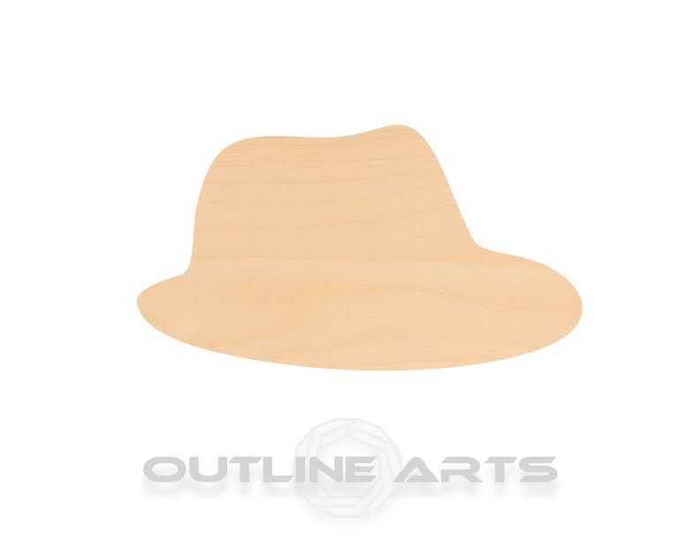 Unfinished Wooden Fedora Hat Shape | Craft Supply **Bulk Pricing Available** SHIPS FAST*thicknesses are NOMINAL*