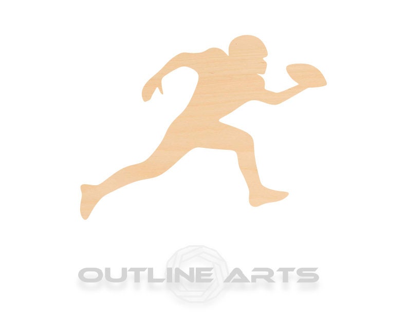 Unfinished Wooden Football Player Shape | Craft Supply **Bulk Pricing Available** SHIPS FAST*thicknesses are NOMINAL*