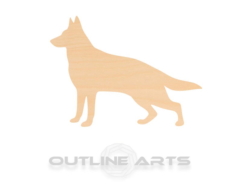 Unfinished Wooden German Shepard Shape | Craft Supply **Bulk Pricing Available** SHIPS FAST*thicknesses are NOMINAL*