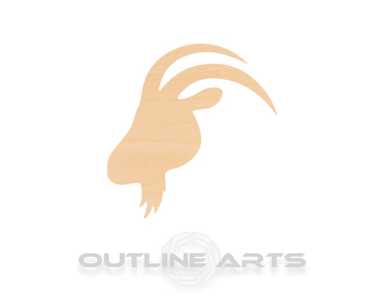 Unfinished Wooden Goat Head Shape | Craft Supply **Bulk Pricing Available** SHIPS FAST*thicknesses are NOMINAL*
