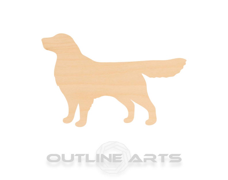 Unfinished Wooden Golden Retriever Shape | Craft Supply **Bulk Pricing Available** SHIPS FAST*thicknesses are NOMINAL*