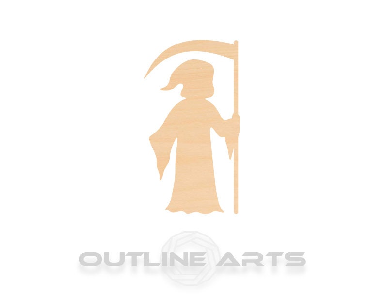Unfinished Wooden Grim Reaper Shape | Craft Supply **Bulk Pricing Available** SHIPS FAST*thicknesses are NOMINAL*