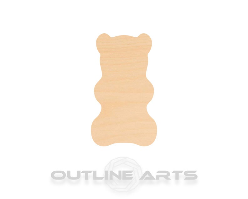 Unfinished Wooden Gummy Bear Shape | Craft Supply **Bulk Pricing Available** SHIPS FAST*thicknesses are NOMINAL*