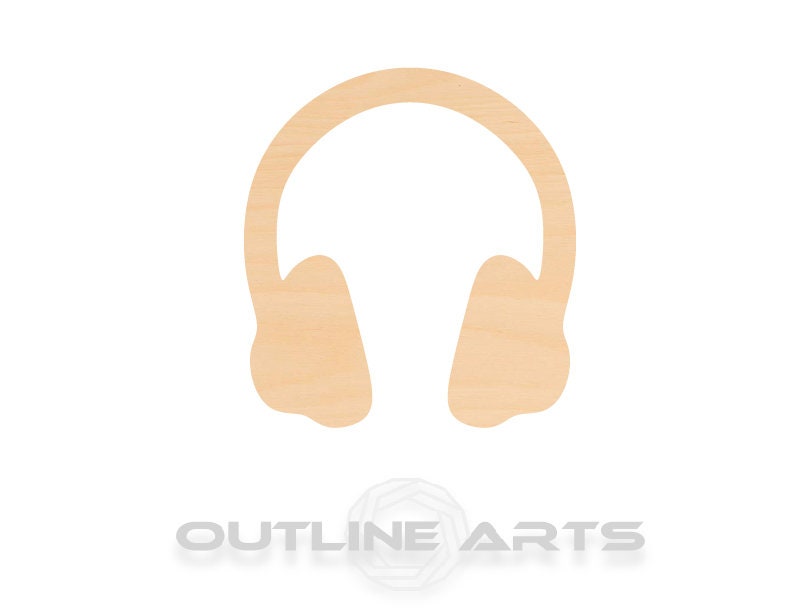Unfinished Wooden Headphones Shape | Craft Supply **Bulk Pricing Available** SHIPS FAST*thicknesses are NOMINAL*