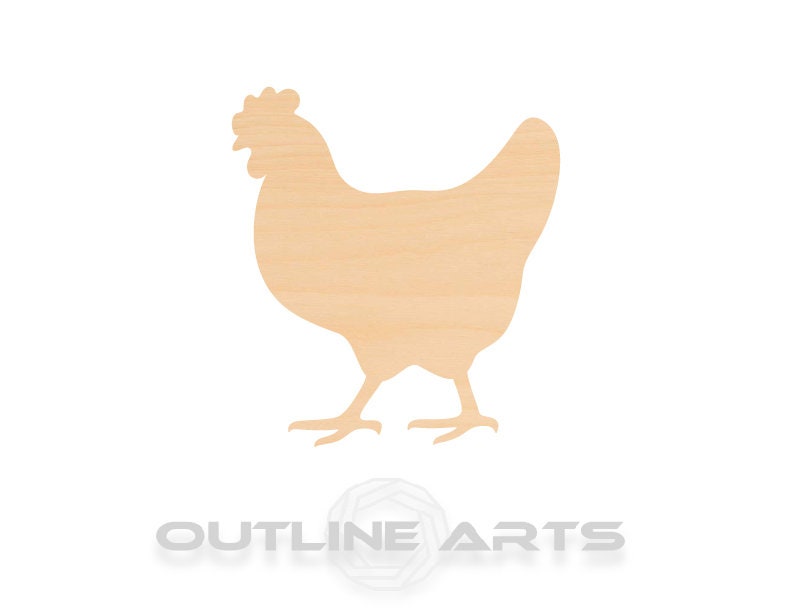 Unfinished Wooden Hen Shape | Craft Supply **Bulk Pricing Available** SHIPS FAST*thicknesses are NOMINAL*