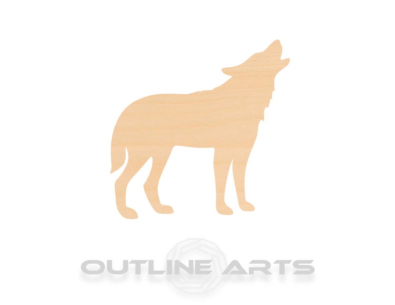 Unfinished Wooden Wolf Howling Shape | Craft Supply **Bulk Pricing Available** SHIPS FAST*thicknesses are NOMINAL*