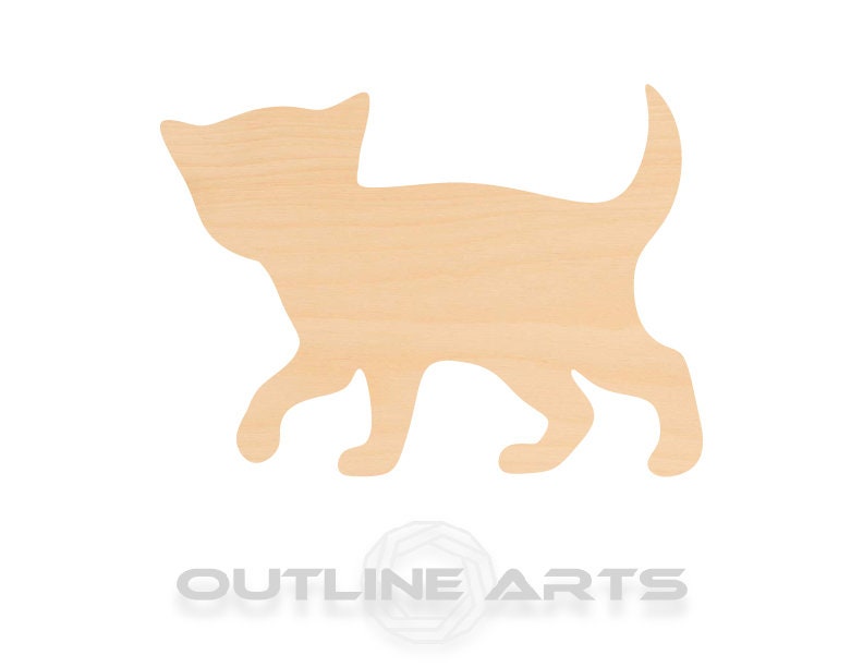 Unfinished Wooden Kitten Shape | Craft Supply **Bulk Pricing Available** SHIPS FAST*thicknesses are NOMINAL*