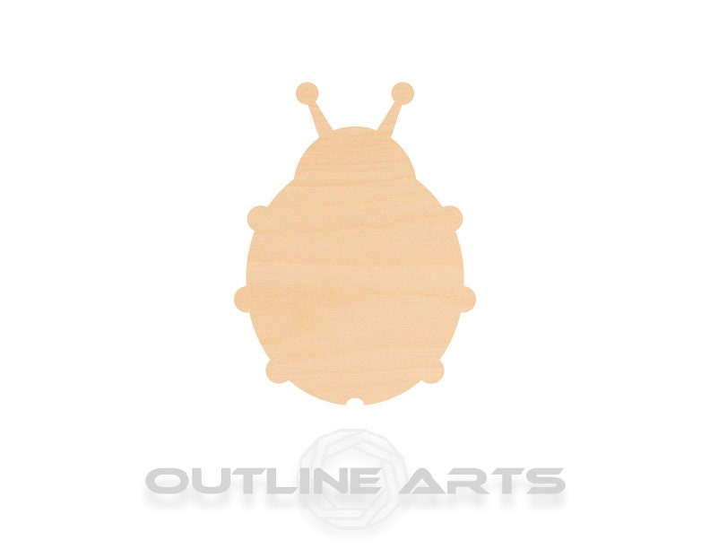 Unfinished Wooden Ladybug 2 Shape | Craft Supply **Bulk Pricing Available** SHIPS FAST*thicknesses are NOMINAL*