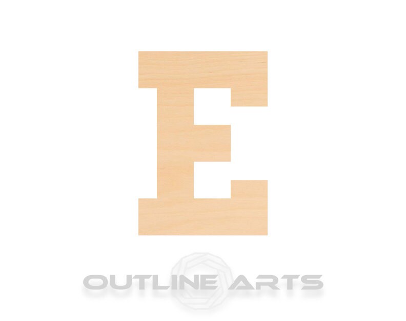 Unfinished Wooden Capital Letter E Shape | Craft Supply **Bulk Pricing Available** SHIPS FAST*thicknesses are NOMINAL*