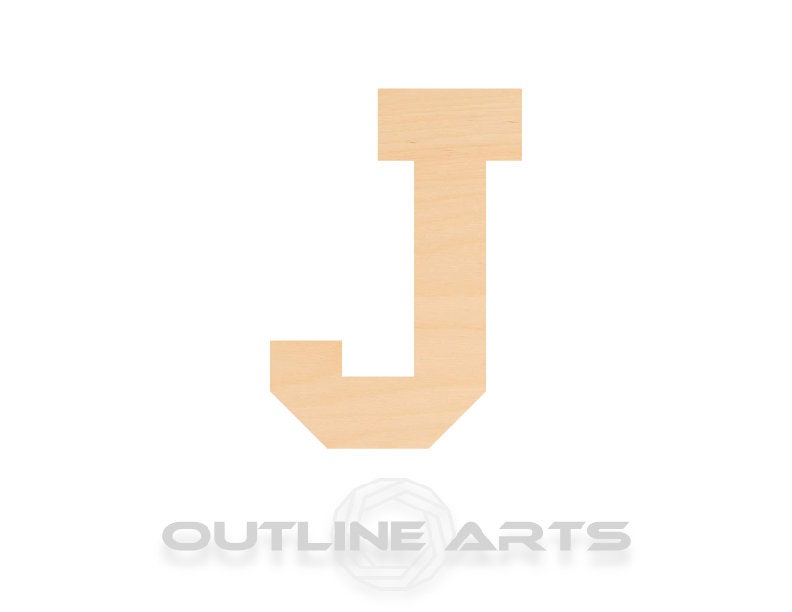 Unfinished Wooden Capital Letter J Shape | Craft Supply **Bulk Pricing Available** SHIPS FAST*thicknesses are NOMINAL*