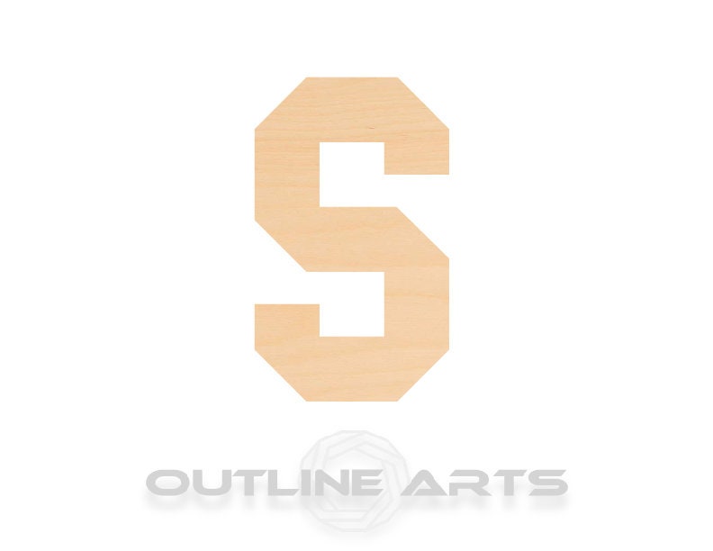 Unfinished Wooden Capital Letter S Shape | Craft Supply **Bulk Pricing Available** SHIPS FAST*thicknesses are NOMINAL*