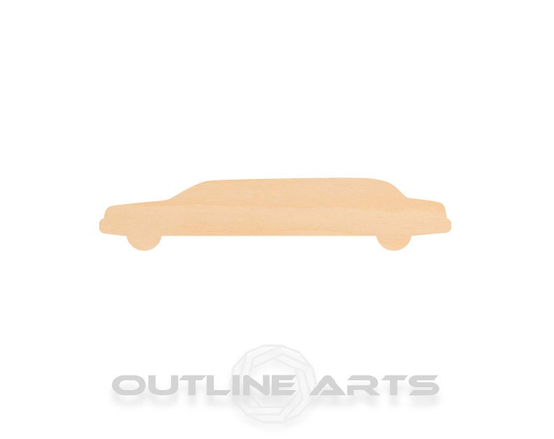 Unfinished Wooden Limo Shape | Craft Supply **Bulk Pricing Available** SHIPS FAST*thicknesses are NOMINAL*