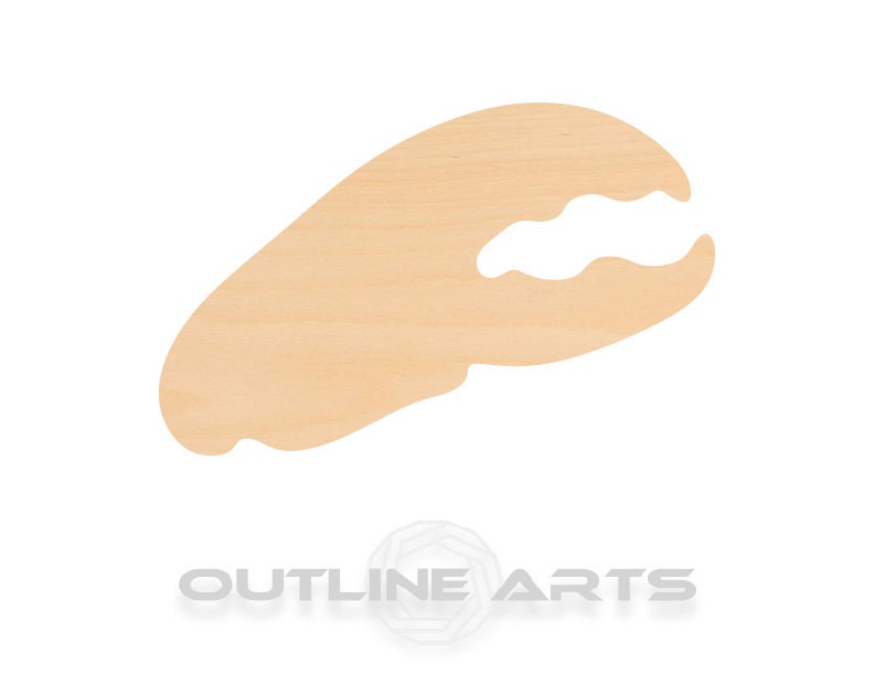 Unfinished Wooden Lobster Claw Shape | Craft Supply **Bulk Pricing Available** SHIPS FAST*thicknesses are NOMINAL*