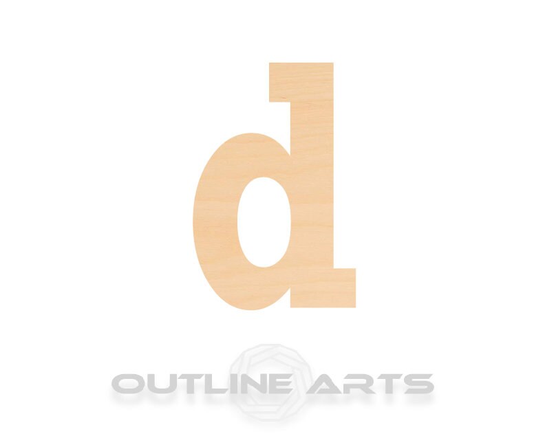 Unfinished Wooden Lowercase Letter D Shape | Craft Supply **Bulk Pricing Available** SHIPS FAST*thicknesses are NOMINAL*