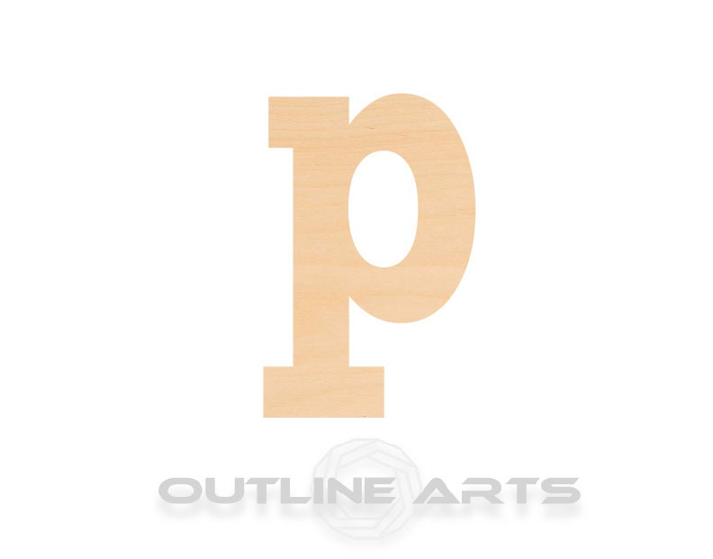 Unfinished Wooden Lowercase Letter P Shape | Craft Supply **Bulk Pricing Available** SHIPS FAST*thicknesses are NOMINAL*